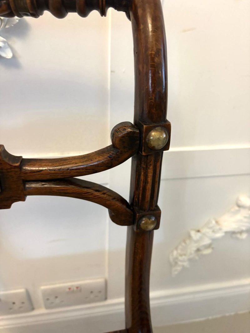 Antique Regency Mahogany Dining Chairs – Set of Six with Cane Seats, Five Singles & One Carver - Image 15